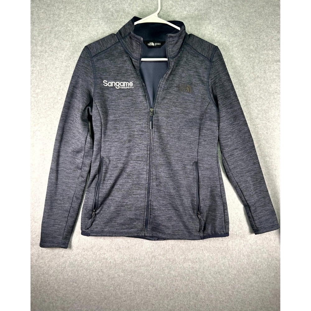 The North Face Jacket Womens Medium Heather Gray Fleece Lined Pockets Full Zip
